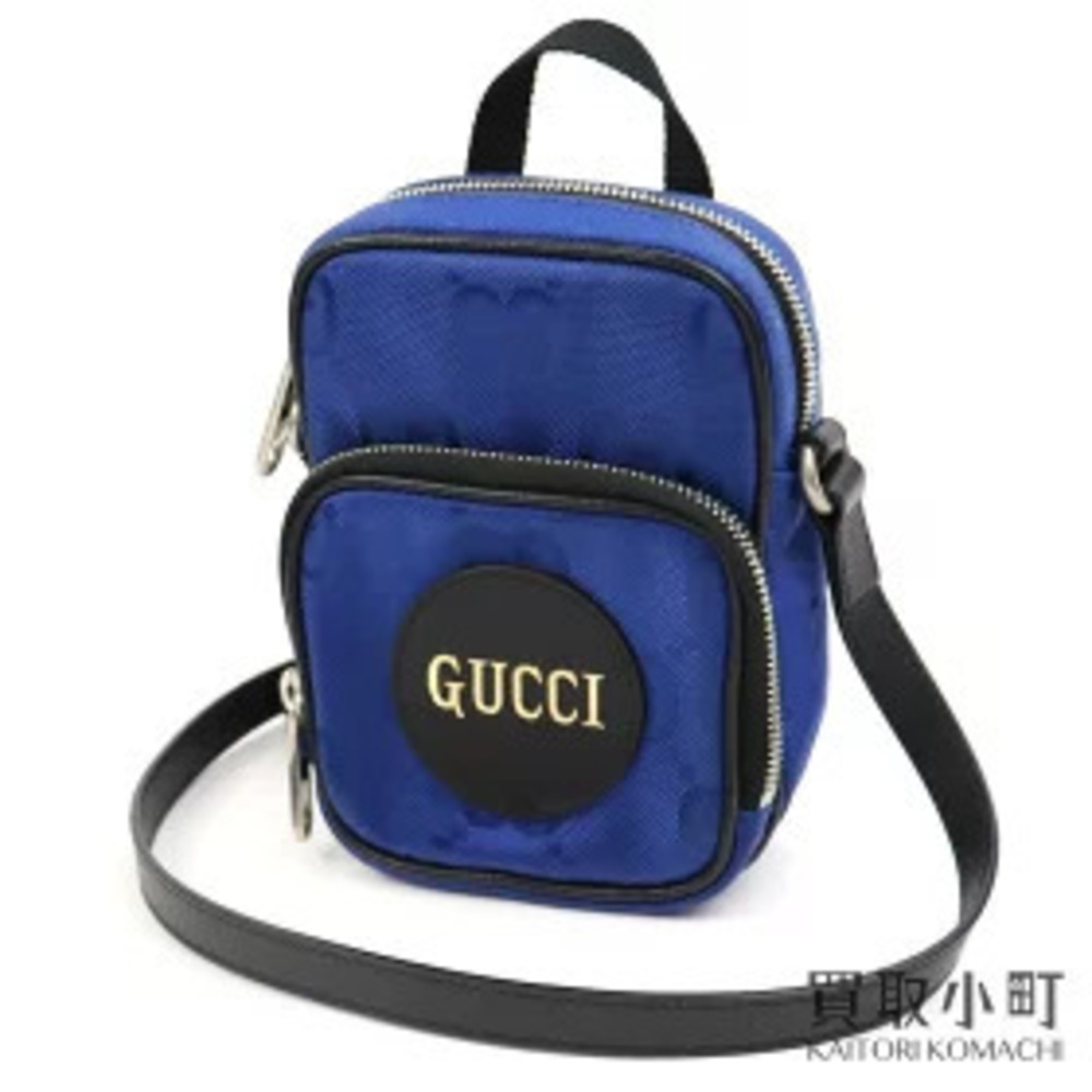 Gucci Off the Grid Bag Blue GG Crossbody Clutch Double G
